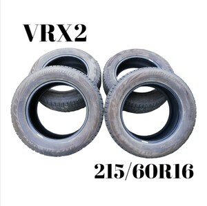 【VRX2】 BRIDGESTONE ブリヂストン 215/60R16 95Q 18年製 冬タイヤ スタッドレス 中古 現状品
