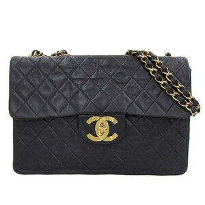 シャネル CHANEL デカマトラッセ 34 ココマーク ショルダーバッグ チェーンショルダー ラムスキン ブラックA01094 中古 新入荷 CH0882