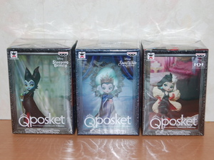 Qposket petit★Disney Characters Villains vol.1 マレフィセント クイーン クルエラ 全３種セット 新品・未開封 フィギュア