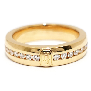 [.] Harry Winston K18PG HW Logo бриллиант полный Eternity кольцо кольцо 750PG ювелирные изделия [ с отделкой ]