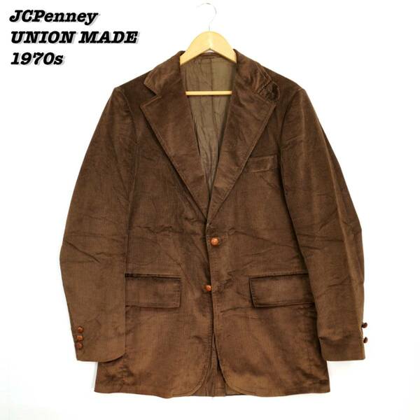 JCPenney Corduroy Tailored Jacket 1970s 304068 UNIONMADE Vintage ジェーシーペニー コーデュロイ ジャケット 1970年代 ヴィンテージ