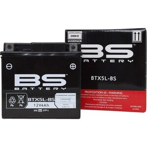 BSバッテリー(ビーエスバッテリー) バイク バッテリー BTX5L-BS (YTX5L-BS 互換) 液別 密閉型MFバッテリー