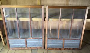  old Japanese-style house Showa era glass door 6 sheets small of the back window used 2 receipt limitation (pick up) 