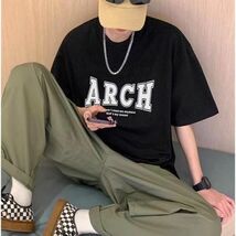 前面プリント　半袖Tシャツ　ユニセックス　ブラック　XLサイズ　新品未使用_画像1