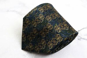  Lancel brand necktie silk dot pattern total pattern men's navy LANCEL