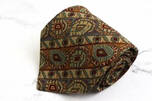  Renoma brand necktie silk total pattern fine pattern pattern men's Brown renoma