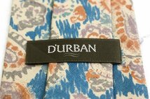 ダーバン ブランド ネクタイ シルク ペイズリー柄 小紋柄 総柄 メンズ ブルー Durban_画像4