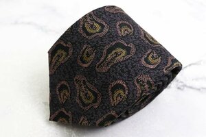  Jim Thompson brand necktie panel pattern total pattern geometrical pattern silk Thai made men's black JIM THOMPSON