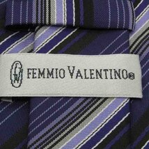 フェミオバレンチノ ブランド ネクタイ ストライプ柄 メンズ ネイビー femmio valentino_画像4