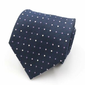  Renoma brand necktie silk fine pattern pattern .. pattern dot pattern men's navy renoma