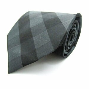  I m Pro duct brand necktie check pattern silver chewing gum check silk made in Japan men's gray im product