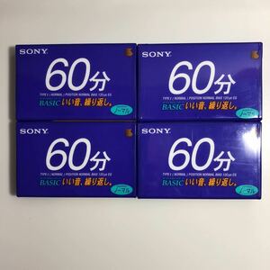 カセットテープ ノーマルポジションSONY BASIC 60分 4本