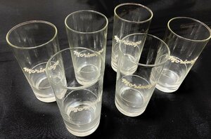 当時物 新品 未使用 森永 グラス ガラスコップ タンブラー 6客セット 6個セット シンプル 昭和レトロ