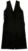 極美品 theory セオリー ジャンパースカート ノースリーブワンピ ドレス Vネック ブラック 黒 sizeS シンプル 上品 カジュアル スリット_画像1