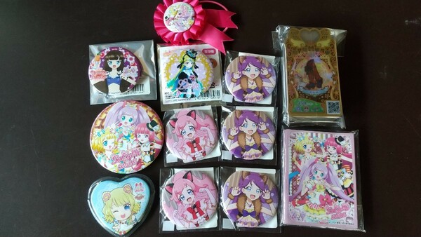 アイドルランドプリパラ　キラッとプリ☆チャン　プリマジ　缶バッジ　カード　桃山みらい　める　南みれぃ 黒須あろま 真中らぁら　タイム