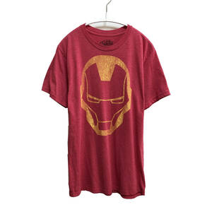 USA 古着 半袖 Tシャツ MARVEL レッド 赤 メンズM アベンジャーズ・アッセンブル アメコミ アイアンマン 古着卸 BA1271