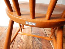 飛騨家具 KASIWA カシワ 　柏木工 　ダイニングチェア 　食卓椅子 　1脚 　肘付き　アンティーク風_画像9