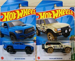 2台セット★TOYOTA ランクル　LAND CRUISER80 + 20’TOYOTA TACOMA 新品未開封ホットウィール Hot Wheels