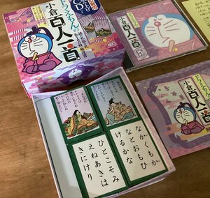 TT-822 ■送料込■ ドラえもん 小倉 百人一首 読み札 取り札 カード 和歌 かるた ゲーム CD 小学館 日本製 674g/くGOら