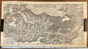 RR-5066■送料込■高野山現合実細全図 和歌山県 寺 院 地図 古地図 鳥瞰図 写真 案内 古書 印刷物 明治25年2月/くOKら