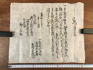 LL-6406 ■送料込■ 宗門請書 明治3年 長野県 小県郡 西脇村 西沢曽次 伊那県御支配所 小俣村 和書 宗門送り 古書 古文書 /くYUら