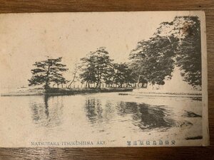 FF-7333 ■送料込■ 広島県 安芸 厳島 松原遠望 風景 景色 船 神社 寺 宗教 戦前 郵便 絵葉書 エンタイア 古葉書 写真 古写真/くNAら