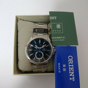  unused foreign model Orient SFM01002B0 self-winding watch power reserve black face sapphire glass 