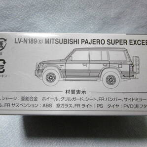 未開封新品 トミカ リミテッド ヴィンテージ ネオ LV-N189c 三菱パジェロ ミッドルーフワイド スーパーエクシード（91年式）の画像2