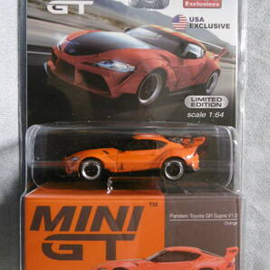 未開封新品 MINI GT 294 mijo Exclusives Pandem Toyota GR Supra V1.0 Orangeの画像1