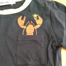 Noeil aime BeBe/ノイユエームべべ 長袖Tシャツ２枚セット 110　双子ちゃんにも　ザリガニ　エトピリカ？_画像7