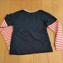 Noeil aime BeBe/ノイユエームべべ 長袖Tシャツ２枚セット 110　双子ちゃんにも　ザリガニ　エトピリカ？_画像6