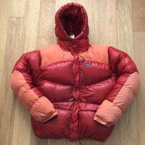 2004年製 patagonia Down Parka(ダウンパーカ) Chili(チリ)ダウンジャケット L 赤 オレンジ パタゴニア 