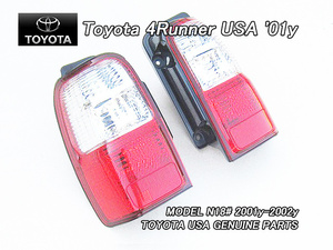 サーフN18#後期/TOYOTA/トヨタ4RUNNER純正USテールライト左右レンズ(01-02y)/USDM北米仕様N180N185ハイラックスUSA4ランナー米国リアランプ