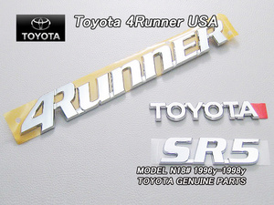 サーフN18#前期/TOYOTA/トヨタ4RUNNER純正USエンブレムセット-リア3点SR5/USDM北米仕様N185N180ハイラックス4ランナーSR-5バックドアUSA