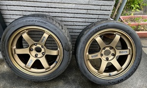 VORK RACING RAYS TE37 17-9J +22 5H-114.3 BR 2本 ブロンズ◆ ボルクレーシング　レイズ TE37 SL CE28 ZE40 GTR-R32