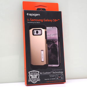 ギャラクシー Galaxy S8+ (S8 Plus) (docomo SC-03J, au SCV35) 用 spigen 耐衝撃ケース 米軍MIL規格 SLIM ARMOR ゴールド系 未開封品