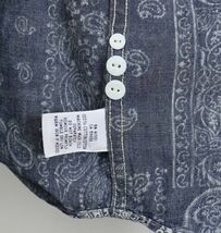 Ralph Lauren ラルフローレン indigo インディゴ ペイズリー 半袖 シャツ M b7235_画像8