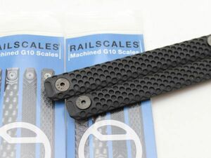 Railscales G10 M-LOK 2枚セット■3slot-120mm■Black FR4-MiniDot