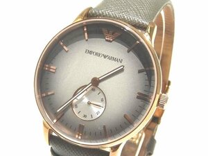 エンポリオ アルマーニ AR-1723 メンズ クォーツ 時計 ☆ スモールセコンド グレー系文字盤 ベルト ▼ ゴールドGP EMPORIO ARMANI 5I