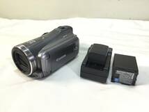 【228】Canon ビデオカメラ iVIS HF M41 バッテリー×3/充電器×1 キャノン 2011年製 中古品_画像1