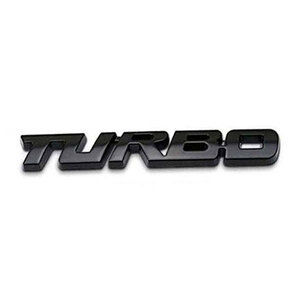 エンブレム 車 ステッカー TURBO ターボ パーツ カー用品 3D アクセサリー ロゴ マーク バックドア 外装 Eタイプ 色ブラック 送料無料