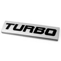 エンブレム 車 ステッカー TURBO ターボ パーツ カー用品 3D アクセサリー ロゴ マーク バックドア 外装 Cタイプ 色ブラック 送料無料_画像1