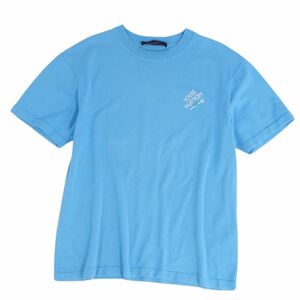 ルイヴィトン LOUIS VUITTON Tシャツ 23AW ニット ショートスリーブ コットン トップス メンズ イタリア製 M ブルー cg10dn-rm11e26075