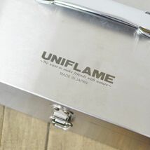 美品 廃盤 ユニフレーム UNIFLAME ケース by ケース ステンレス ツールボックス 収納ケース キャンプ アウトドア cg10dt-rk26y04154_画像6