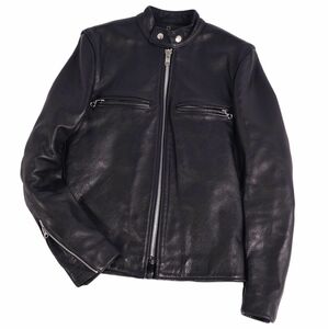 美品 バンソン VANSON ジャケット レザージャケット シングルライダース ライナー付き ステアハイド アウター メンズ 34 cg10oo-rm10f06702