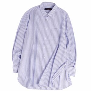  beautiful goods Louis Vuitton LOUIS VUITTON shirt long sleeve stripe double cuffs tops men's 42/16 1/2 blue cg09ot-rm10f06085