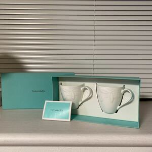 ティファニー ペアマグカップ ティファニーブルー TIFFANY&Co. ブルーリボン テラス　２客　未使用