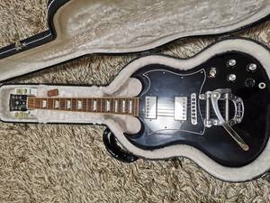 中古 カスタム済　ギブソン　gibson　SG STANDARD EB EVONY BLACK エレキギター　純正ハードケース トレモロ交換　ペグ交換　ビグスビー