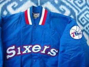 フィラデルフィア セブンティシクサーズ 青ジャンパー 極美品 XL？ NBA Philadelphia 76ers