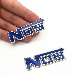 【在庫処分品】NOS ブルー エンブレム ワイルドスピード ニトロ メタル ステッカー 外装 内装 カスタムパーツ 四駆 車 2個入 翌日発送